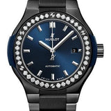 Hublot Classic Fusion Ceramic Blue Bracelet Diamonds Watch - 33 mm - Blue Dial-585.CM.7170.CM.1204