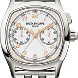 Patek Philippe Grand Complications Perpetual Calendar Day Month Moon Phase 37 x 44.6mm Silver Arabic Stainless Steel Manual | 5950/1A-013