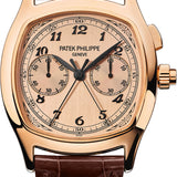 Patek Philippe Grand Complications 37 - 44.6mm Champagne Satin Arabic Rose Gold Leather - 5950R-010