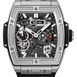 Hublot Spirit Of Big Bang MECA-10 Titanium Watch - 45 mm - Black Skeleton Dial-614.NX.1170.RX