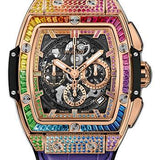 Hublot Spirit Of Big Bang King Gold Rainbow Watch - 42 mm - Black Skeleton Dial-641.OX.0110.LR.0999