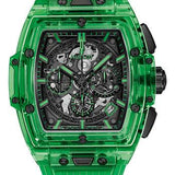 Hublot Spirit of Big Bang Green Saxem Watch - 42 mm - Sapphire Dial - Transparent Green Strap Limited Edition of 100-642.JG.0190.RT