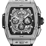 Hublot Spirit of Big Bang Titanium Diamonds Watch - 42 mm - Sapphire Dial - Black Rubber Strap-642.NX.0170.RX.1104