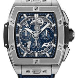 Hublot Spirit of Big Bang Titanium Blue Watch - 42 mm - Sapphire Dial - Blue Rubber Strap-642.NX.7170.RX