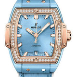 Hublot Spirit Of Big Bang Light Blue Ceramic King Gold Diamonds Watch - 39 mm - Light Blue Dial-665.EO.891L.LR.1204