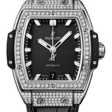 Hublot Spirit Of Big Bang Titanium Pave Watch - 39 mm - Black Dial-665.NX.1170.LR.1604