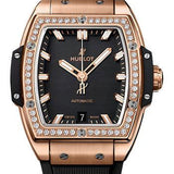 Hublot Spirit Of Big Bang King Gold Diamonds Watch - 39 mm - Black Dial-665.OX.1180.RX.1204