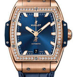 Hublot Spirit Of Big Bang King Gold Blue Diamonds Watch - 39 mm - Blue Dial-665.OX.7180.LR.1204