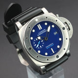 Panerai Submersible 1950 3 Days PAM00692 47MM Steel Blue Dial WARRANTY