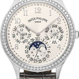 Patek Philippe Grand Complications Ladies First Perpetual Calendar White Gold Silver Dial 35.1mm Diamond Bezel - 7140G-001