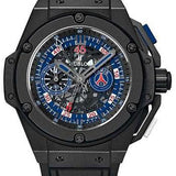 Hublot King Power Paris Saint-Germain Watch - 48 mm Black Ceramic Case - Blue PSG Logo Dial - Black and Blue Rubber Strap Limited Edition of 200-716.CI.0123.RX.PSG14