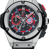 Hublot King Power Bayern Munich Watch - 48 mm Titanium Case - Red and Blue Logo Dial - Black and Red Rubber Strap Limited Edition of 200-716.NX.1129.RX.BYM12