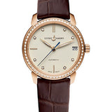 Ulysse Nardin Classico 31 mm - Rose Gold Case - Eggshell Diamond Dial - Leather Strap