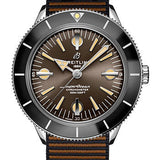 Breitling Superocean Heritage '57 Outerknown Watch - Stainless Steel - Bronze Dial - Brown Econyl® Yarn Strap - Tang Buckle - A103703A1Q1W1