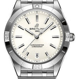 Breitling Chronomat Automatic 36 Watch - Stainless Steel - White Dial - Metal Bracelet - A10380101A3A1