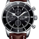 Breitling Superocean Heritage II Chronograph 46 Watch - Steel Case - Volcano Black Dial - Brown Leather Strap - A1331212/BF78/444X/A20D.1