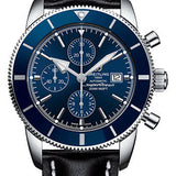 Breitling Superocean Heritage II Chronograph 46 Watch - Steel Case - Gun Blue Dial - Black Leather Strap - A1331216/C963/442X/A20D.1