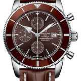 Breitling Superocean Heritage II Chronograph 46 Watch - Steel Case - Copperhead Bronze Dial - Brown Croco Strap - A1331233/Q616/757P/A20D.1