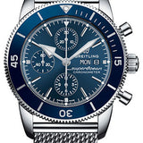 Breitling Superocean Heritage II Chronograph 44 Watch - Steel Case - Blue Dial - Steel Aero Classic Bracelet - A13313161C1A1