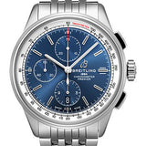 Breitling Premier Chronograph Watch - 42mm Steel Case - Blue Dial - Steel Bracelet - A13315351C1A1