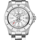 Breitling Superocean II 36 Watch - Steel - Hurricane White Dial - Steel Bracelet - A17312D21A1A1