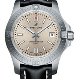 Breitling Chronomat Colt Automatic 41 Watch - Steel Case - Silver Dial - Black Leather Strap - A17313101G1X1