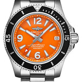 Breitling Superocean Automatic 36 Watch - Stainless Steel - Orange Dial - Metal Bracelet - A17316D71O1A1