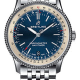 Breitling Navitimer 1 Automatic 38 Watch - Steel Case - Blue Dial - Steel Navitimer Bracelet - A17325211C1A1