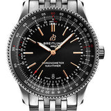 Breitling Navitimer Automatic 41 Watch - Stainless Steel - Black Dial - Stainless Steel Bracelet - A17326241B1A1