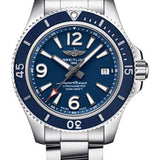 Breitling Superocean Automatic 42 Watch - Steel - Blue Dial - Steel And Satin Bracelet - A17366D81C1A1