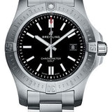 Breitling Chronomat Colt Automatic 44 Watch - Steel Case - Volcano Black Dial - Steel Pilot Bracelet - A17388101B1A1