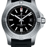 Breitling Colt Automatic Watch - Stainless Steel - Black Dial - Black Rubber Strap - Folding Buckle - A17388101B1S1