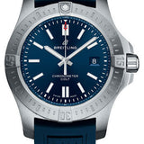 Breitling Colt Automatic Watch - Stainless Steel - Blue Dial - Blue Rubber Strap - Folding Buckle - A17388101C1S1