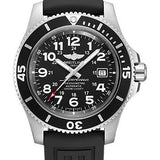 Breitling Superocean II 44 Watch - Steel - Volcano Black Dial - Black Diver Pro III Strap - Tang Buckle - A17392D71B1S1