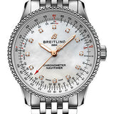 Breitling Navitimer Automatic 35 Watch - Stainless Steel - Mother-Of-Pearl Dial - Metal Bracelet - A17395211A1A1