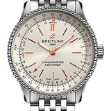 Breitling Navitimer Automatic 35 Watch - Stainless Steel - Silver Dial - Metal Bracelet - A17395F41G1A1