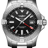 Breitling Avenger Automatic GMT 43 Watch - Stainless Steel - Black Dial - Metal Bracelet - A32397101B1A1