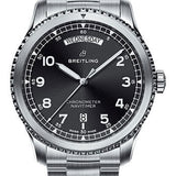 Breitling Aviator 8 Automatic Day & Date 41 Watch - Steel Case - Black Dial - Steel Professional III Bracelet - A45330101B1A1