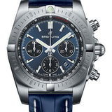 Breitling Chronomat B01 Chronograph 44 Watch - Steel Case - Blackeye Blue Dial - Blue Croco Strap - AB0115101C1P1