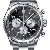 Breitling Aviator 8 B01 Chronograph 43 Watch - Steel Case - Black Dial - Steel Professional III Bracelet - AB0117131B1A1