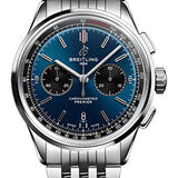 Breitling Premier B01 Chronograph 42 Watch - Stainless Steel - Blue Dial - Metal Bracelet - AB0118221C1A1