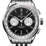 Breitling Premier B01 Chronograph 42 Watch - Stainless Steel - Black Dial - Metal Bracelet - AB0118371B1A1