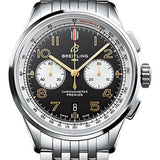 Breitling Premier B01 Chronograph 42 Norton Watch - Steel - Black Dial - Steel Bracelet - AB0118A21B1A1