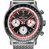 Breitling Navitimer B01 Chronograph 43 Swissair Watch - Steel - Black Dial - Steel Bracelet - AB01211B1B1A1