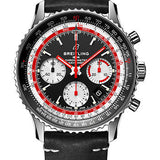 Breitling Navitimer B01 Chronograph 43 Swissair Watch - Steel - Black Dial - Black Nubuck Strap - Tang Buckle - AB01211B1B1X1