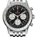 Breitling Navitimer 1 B01 Chronograph 43 Watch - Steel Case - Black Dial - Steel Pilot Bracelet - AB0121211B1A1