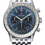 Breitling Navitimer 1 B01 Chronograph 43 Watch - Steel Case - Mercury Silver Dial - Steel Pilot Bracelet - AB0121211C1A1