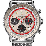 Breitling Navitimer B01 Chronograph 43 TWA Watch - Steel - White Dial - Steel Bracelet - AB01219A1G1A1