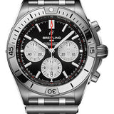 Breitling Chronomat B01 42 Watch - Stainless Steel - Black Dial - Metal Bracelet - AB0134101B1A1