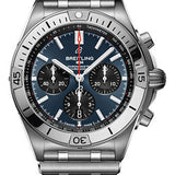 Breitling Chronomat B01 42 Watch - Stainless Steel - Blue Dial - Metal Bracelet - AB0134101C1A1